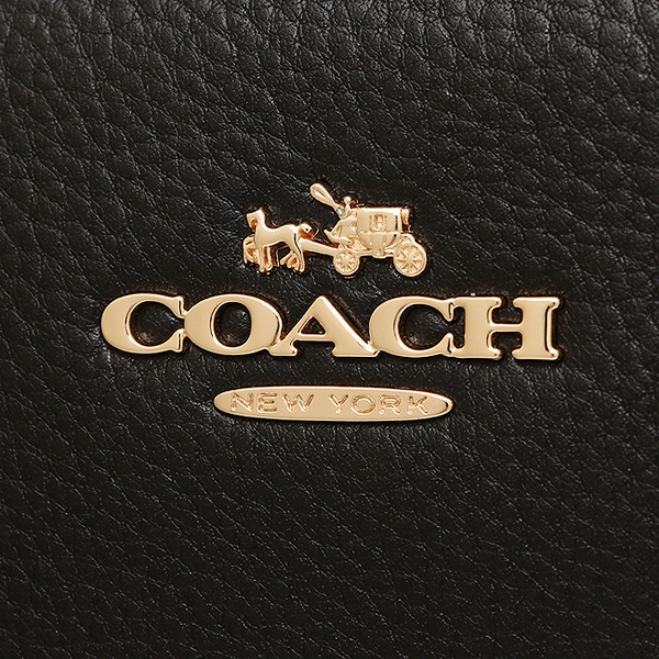 Coach Central Satchel In Pebble Leather Gold / Black # F55662