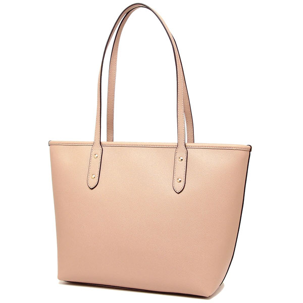 Coach City Zip Tote In Crossgrain Leather Nude Pink / Gold # F58846