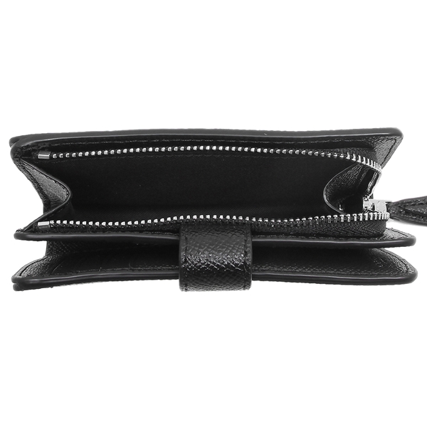 Coach Coach In Gift Box Medium Wallet Medium Corner Zip Wallet In Crossgrain Leather Black / Silver # F11484