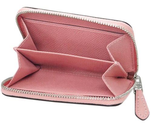 Coach Coin Case In Gift Box Zip Around Coin Case Petal Pink # F27569