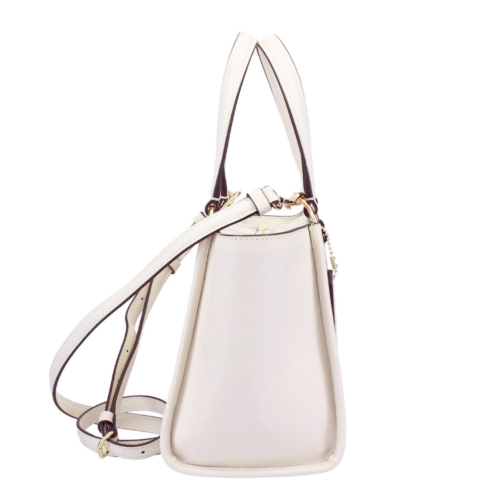 Coach Crosby Carryall 21 In Crossgrain Leather Chalk White # F11925