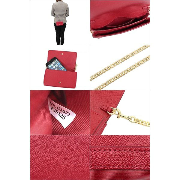 Coach Crossbody Bag In Gift Box Dressy Crossbody True Red # F39126