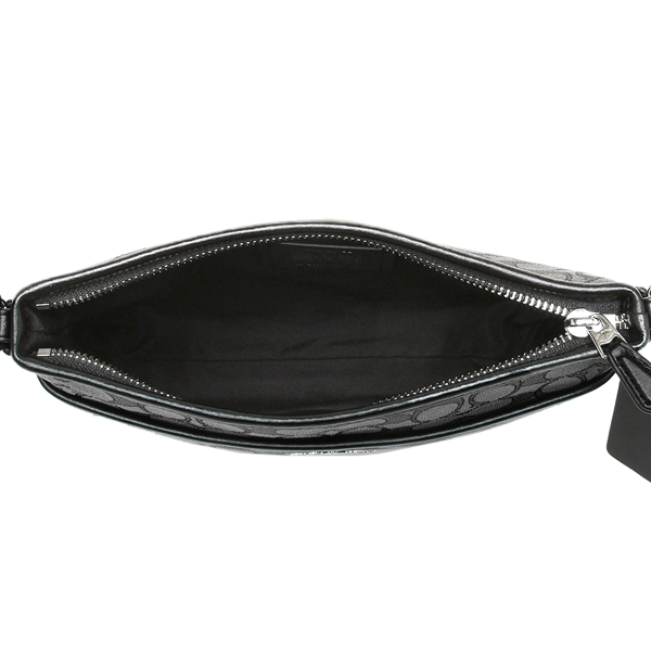 Coach Crossbody Bag In Gift Box File Crossbody In Signature Jacquard Black Smoke / Black / Silver # F29960