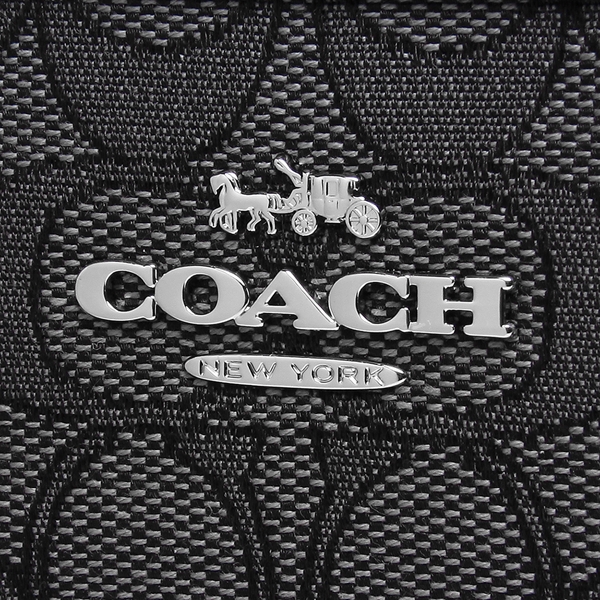 Coach Crossbody Bag In Gift Box File Crossbody In Signature Jacquard Black Smoke / Black / Silver # F29960
