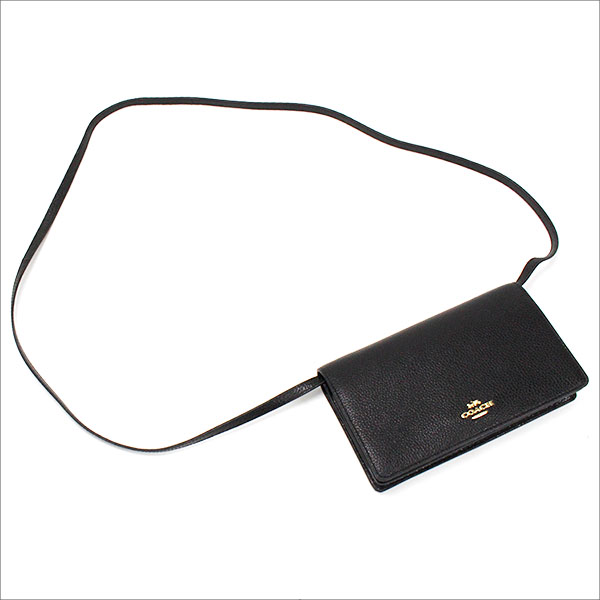 Coach Crossbody Bag In Gift Box Foldover Crossbody Clutch Black # F30256