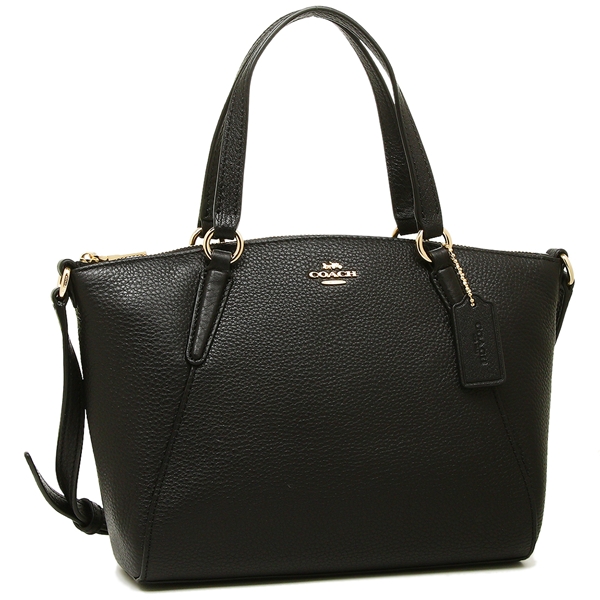 Coach Crossbody Bag In Gift Box Mini Kelsey Satchel In Pebble Leather Black # F27596