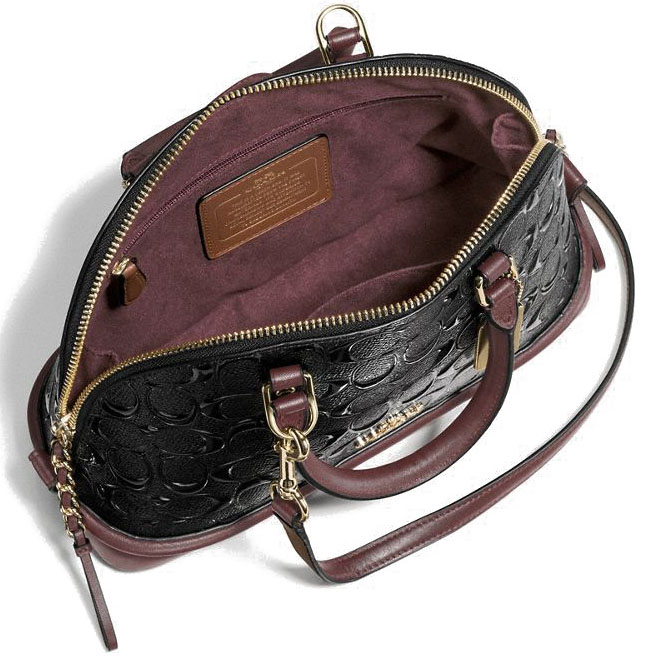 Coach Mini Sierra Satchel Debossed Patent Leather