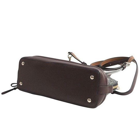 Coach Crossbody Bag In Gift Box Mini Sierra Satchel In Signature Debossed Patent Leather Black Oxblood # F55450