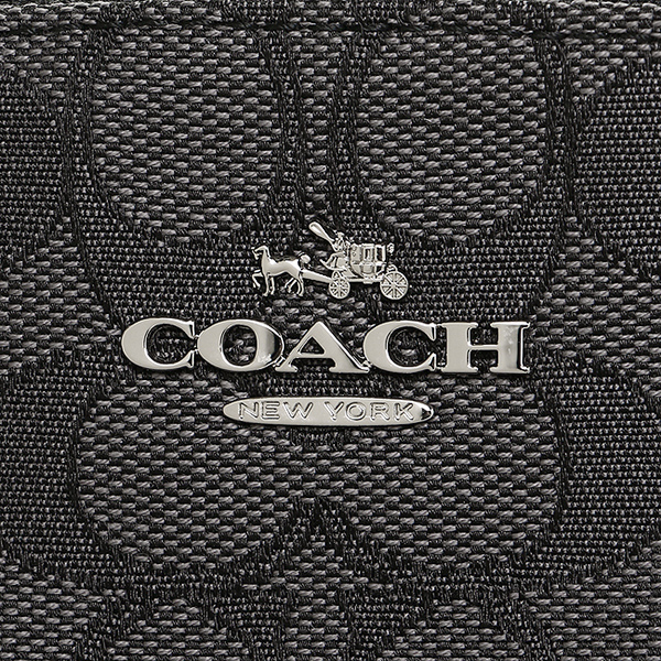 Coach Crossbody Bag In Gift Box Small Kelsey Satchel In Signature Jacquard Black Smoke # F27582