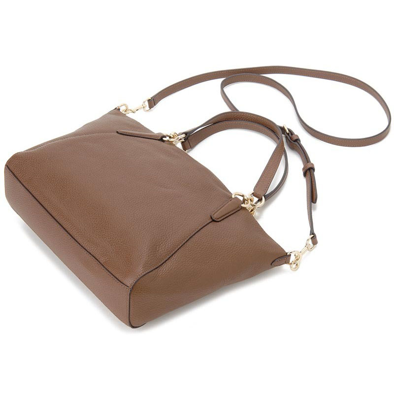 Coach Crossbody Bag Pebble Leather Small Kelsey Crossbody Bag Saddle Brown 2 # F28993