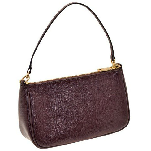 Coach Crossbody Bag Top Handle Pouch Oxblood / Gold # F32211