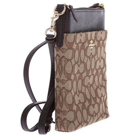 Coach Crossbody Bag With Gift Bag Messenger Crossbody In Signature Jacquard Khaki / Brown # 59976