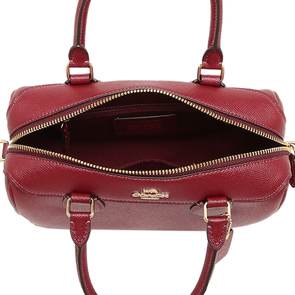 Coach Crossbody Bag With Gift Bag Mini Bennett Satchel Crossbody Bag Cherry Red / Gold # F32202