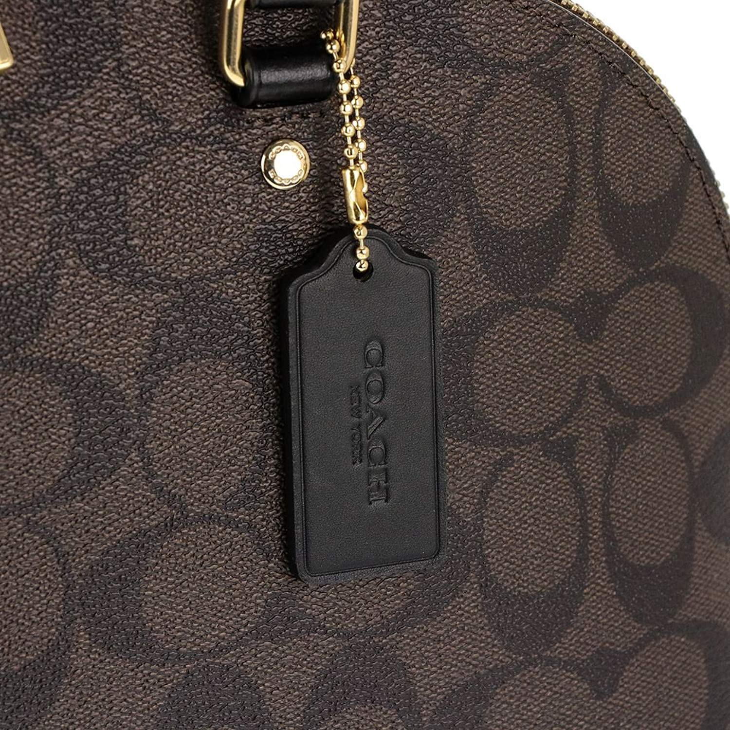 Coach Crossbody Bag With Gift Bag Sierra Satchel In Signature Brown / Black # F58287