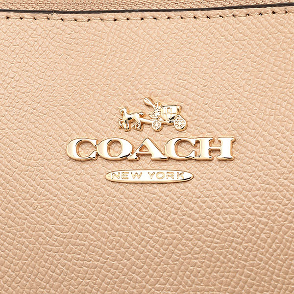 Coach Crossgrain Ava Tote Shoulder Bag Beechwood Nude / Gold # F57526