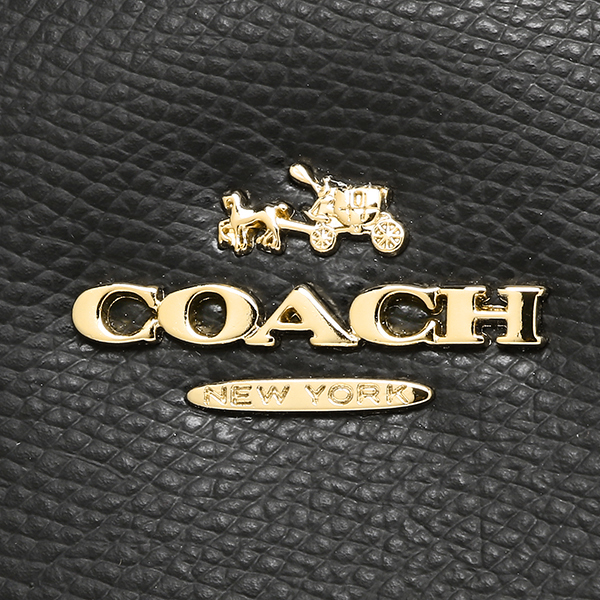 Coach Crossgrain Leather City Zip Top Tote Black # F36875