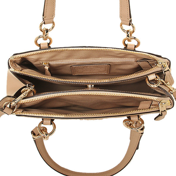Coach - Authenticated Crossgrain Kitt Carry All Handbag - Leather Beige Plain for Women, Never Worn