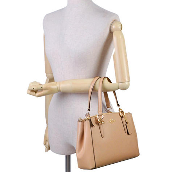 Coach - Authenticated Crossgrain Kitt Carry All Handbag - Leather Beige Plain for Women, Never Worn