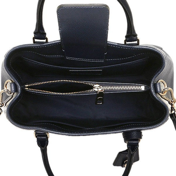 Coach Crossgrain Leather Small Margot Carryall Crossbody Shoulder Bag Midnight / Navy # F34607