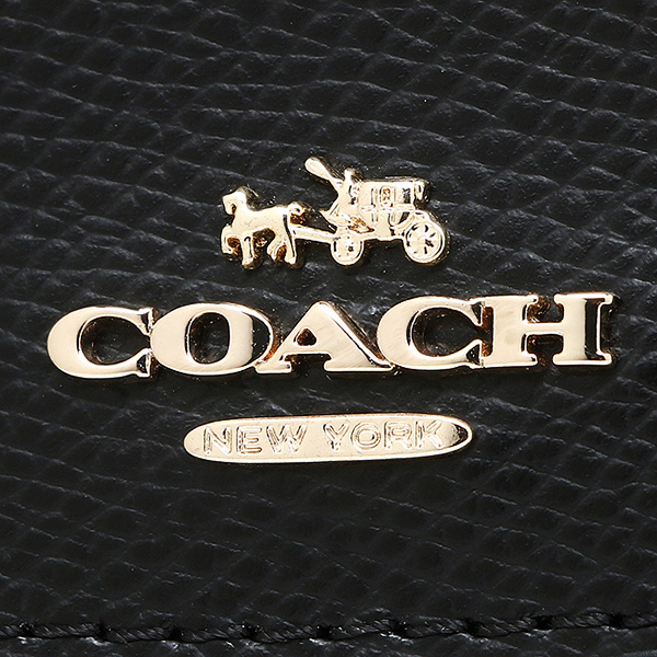 Coach Crossgrain Leather Soft Wallet Black # F54008