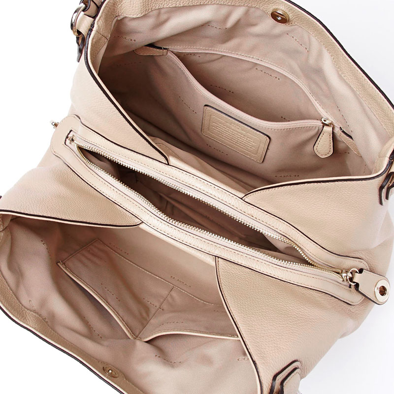 Coach Edie Shoulder Bag In Pebble Leather Nude # F33547