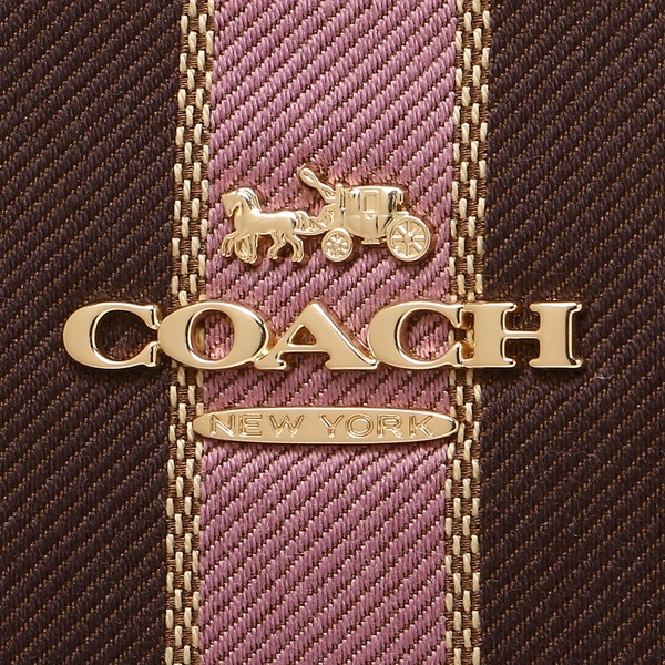 Coach Crossbody Bag File Crossbody In Signature Jacquard With Stripe Khaki / Pink # F39041