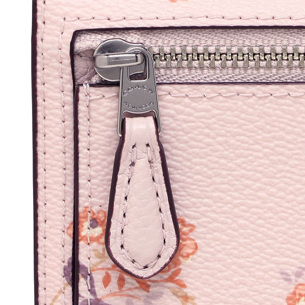 Coach Floral Bow Small Wallet Ice Pink Floral Bow / Silver # 29710