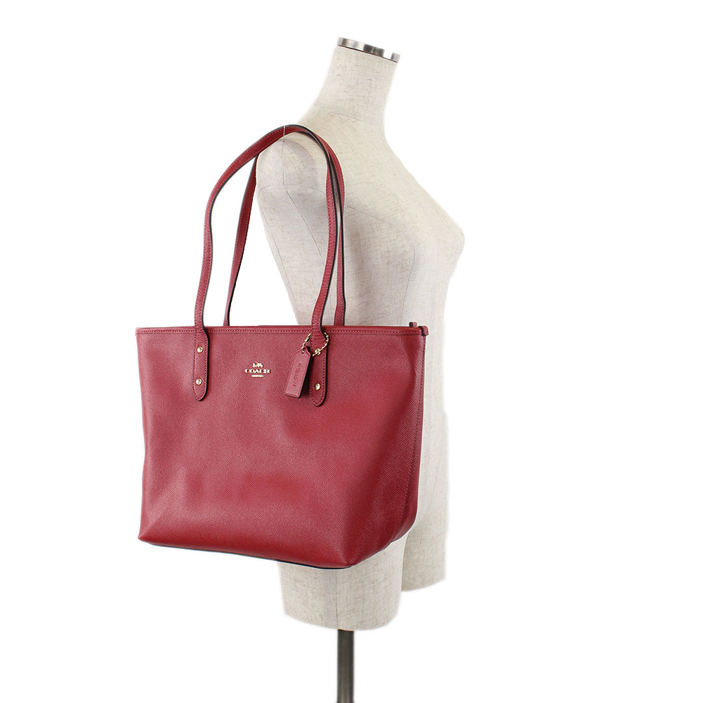 Coach City Zip Tote Ruby Red # F58846