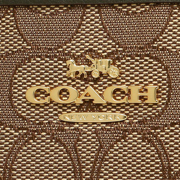 Coach Crossbody Bag In Gift Box File Crossbody In Signature Jacquard Khaki / Brown / Gold # F29960