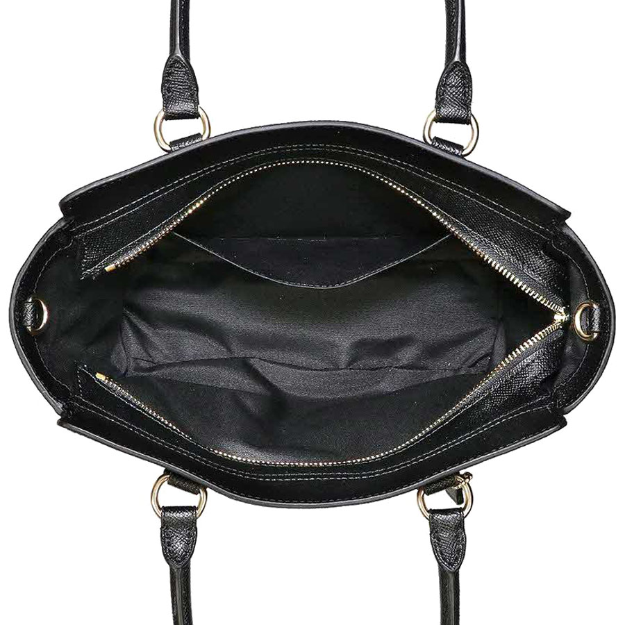Coach Leah Satchel Crossbody Handbag Black # F30555