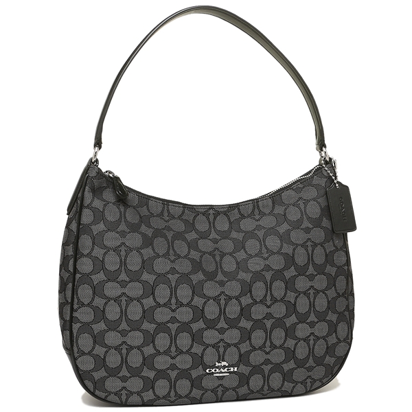 Coach Shoulder Bag In Gift Box Zip Shoulder Bag In Signature Jacquard Black Smoke / Black / Silver # F29959