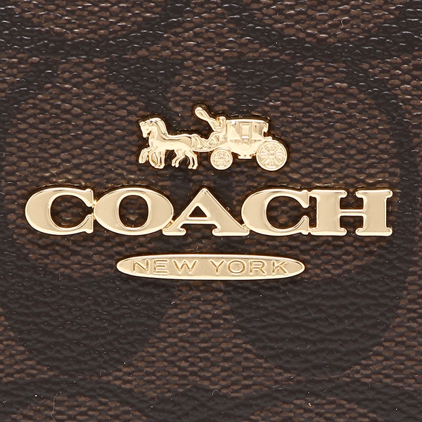Coach Shoulder Bag Skylar Hobo In Signature Canvas Brown Black # 90838