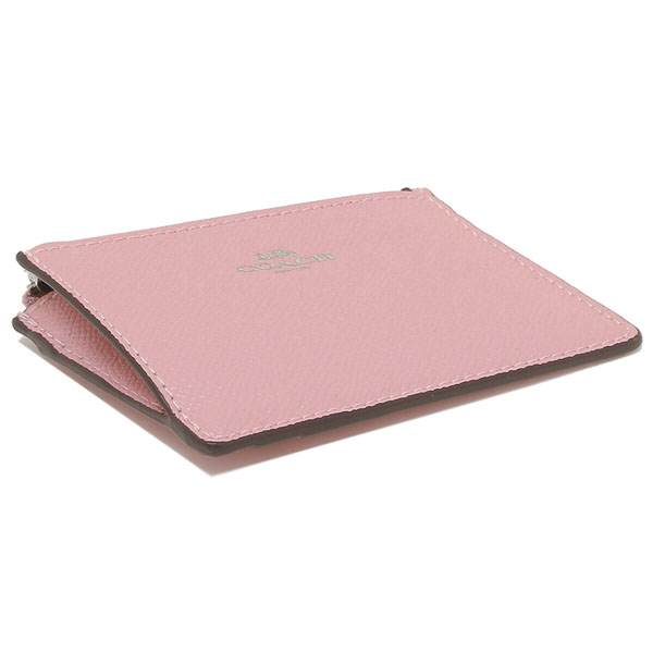 Coach Key Card Case In Gift Box Mini Skinny Id Case Carnation Pink # F12186
