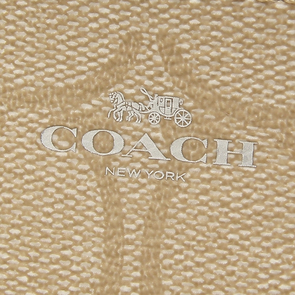Coach Key Coin Case In Gift Box Mini Skinny Id Case In Signature Canvas Light Khaki / Carnation Pink # F16107