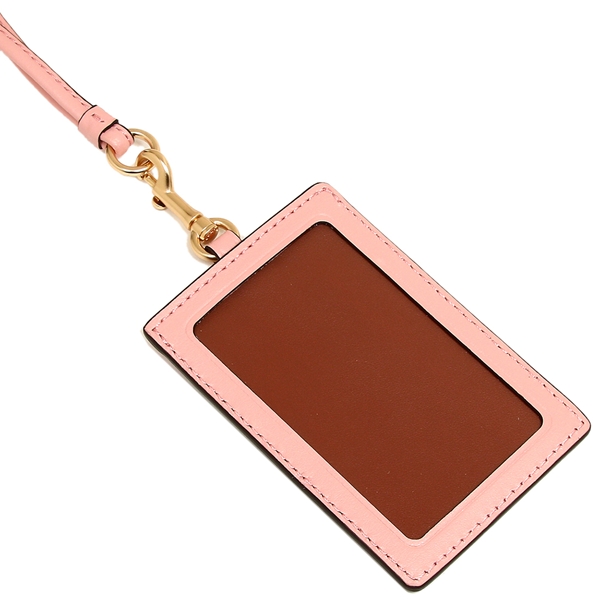 Coach Lanyard In Colorblock Signature Canvas With Gift Wrap Brown / Blush Terracotta / Gold # F57964