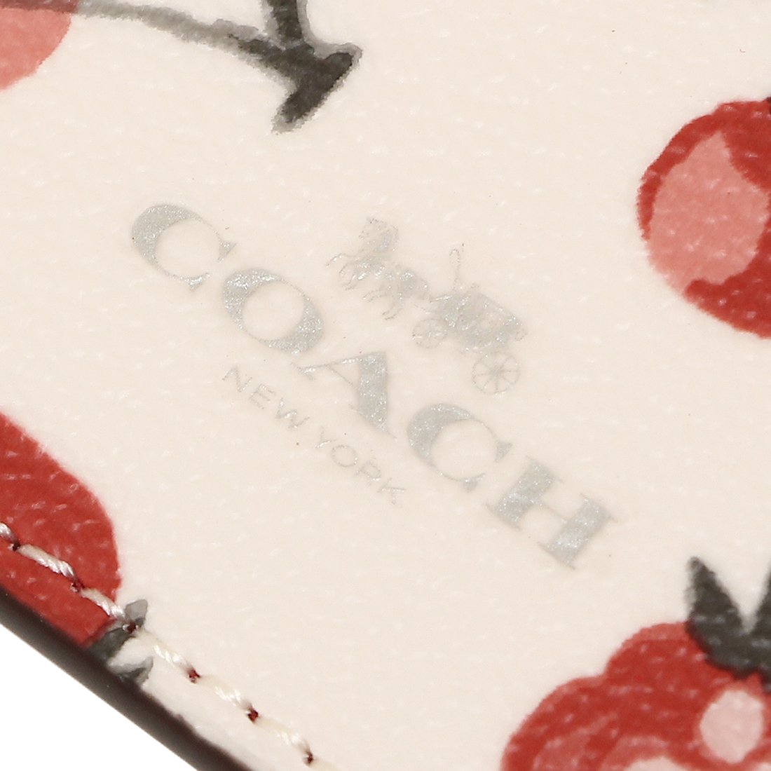 Coach Lanyard In Gift Box Id Lanyard With Fruit Print Silver / Chalk Multi # F23679