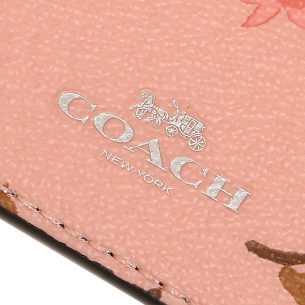 Coach Lanyard In Gift Box Id Lanyard With Tossed Peony Print Petal Pink # F67527