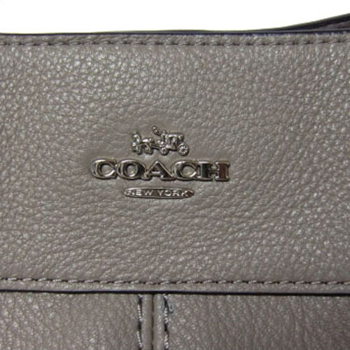 Coach Lexy Shoulder Bag In Pebble Leather Silver / Fog # F57545