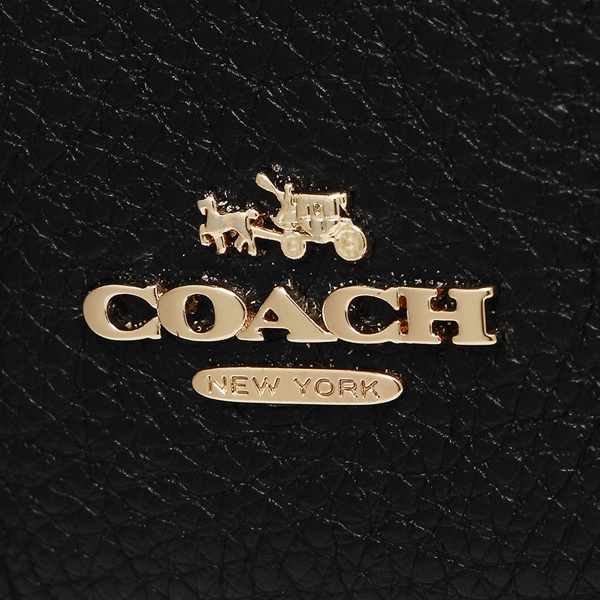 Coach Lily Shoulder Bag In Refined Natural Pebble Leather Black # F12155