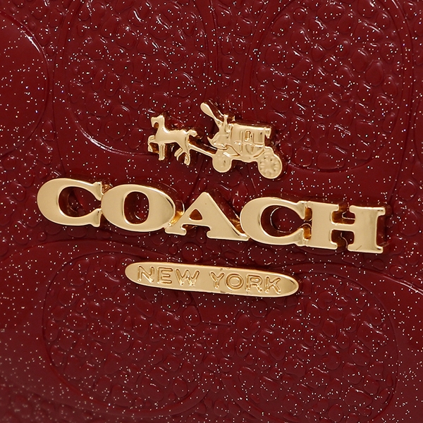 Coach Medium Corner Zip Wallet Dark Red # F25937