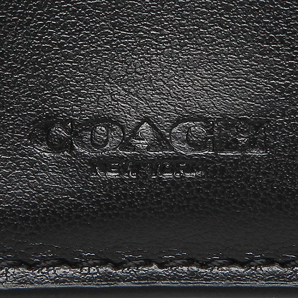 Coach Men Coin Case In Signature Charcoal / Black # F75006