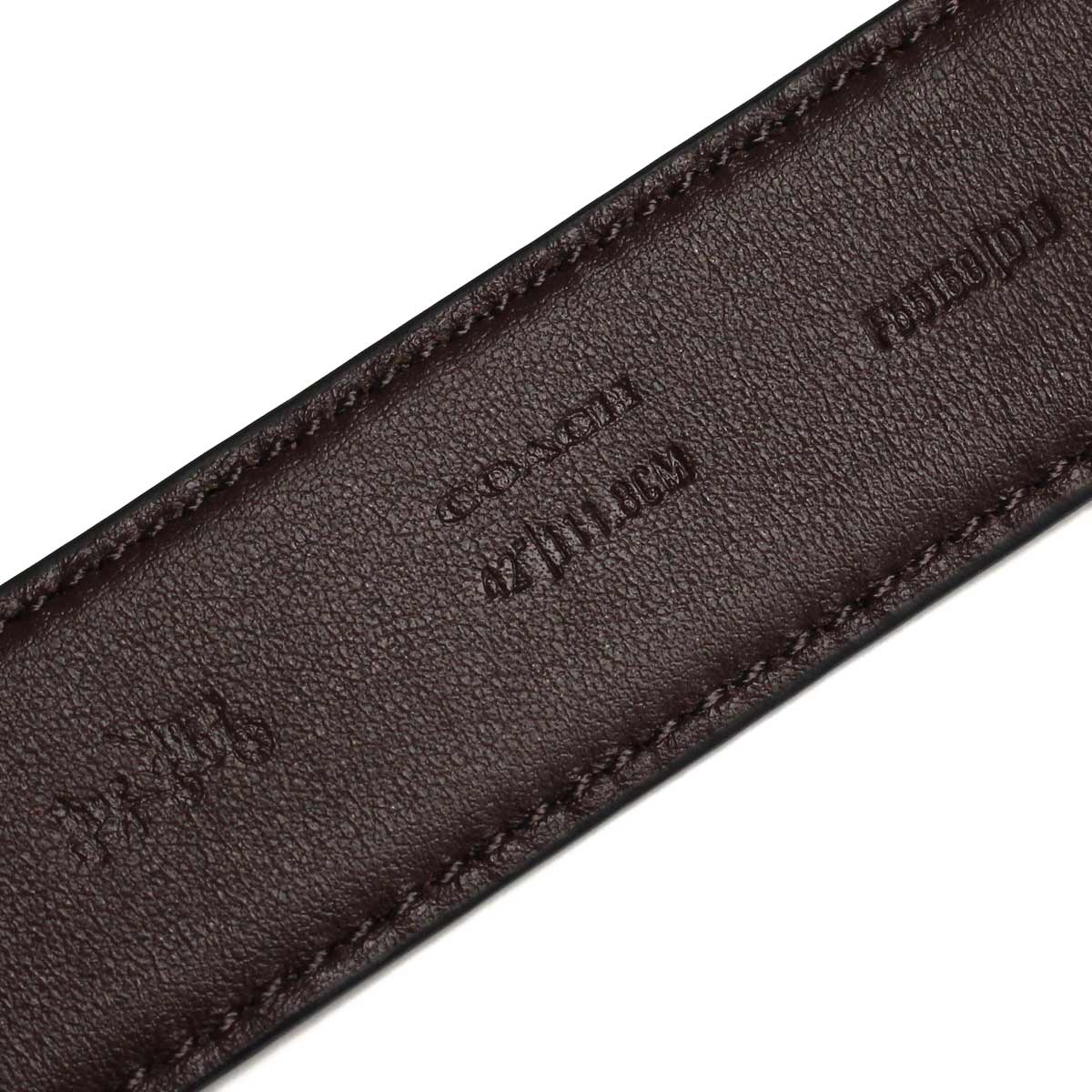 Coach Men Modern Harness Cut-To-Size Reversible Signature Leather Belt Mahogany Brown # F55158