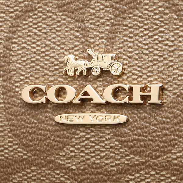 Coach North / South Crossbody In Signature Gold / Khaki / Bright Pink # F58309
