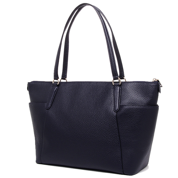 Coach Pebble Leather Ava Tote Midnight Navy # F37216