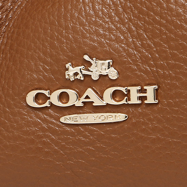 Coach Pebble Leather Phoebe Shoulder Bag Saddle # F35723