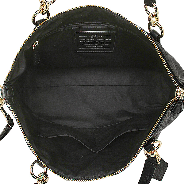 Coach Pebble Leather Small Kelsey Satchel Crossbody Shoulder Bag Black # F36675