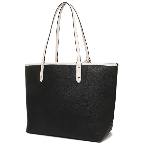 Coach Reversible City Tote In Coated Canvas Black / Chalk White # F36609