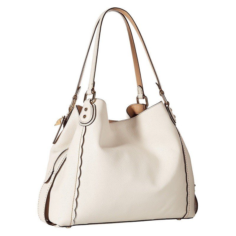 Coach Shoulder Bag Edie Shoulder Bag 31 With Prairie Rivets Detail Chalk White / Gold # 29336