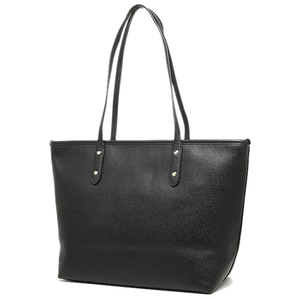 Coach Shoulder Bag With Gift Bag City Zip Tote In Crossgrain Leather Black # F58846