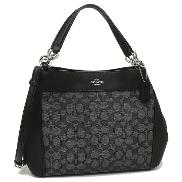 Coach Shoulder Bag With Gift Bag Small Lexy Shoulder Bag In Signature Jacquard Black Smoke / Silver # F29548